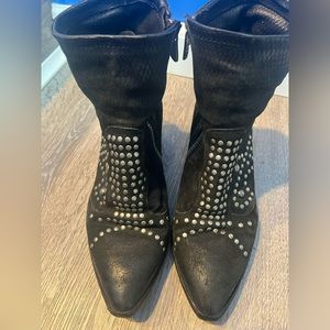 A.S.98 black studded boots EU37 US7